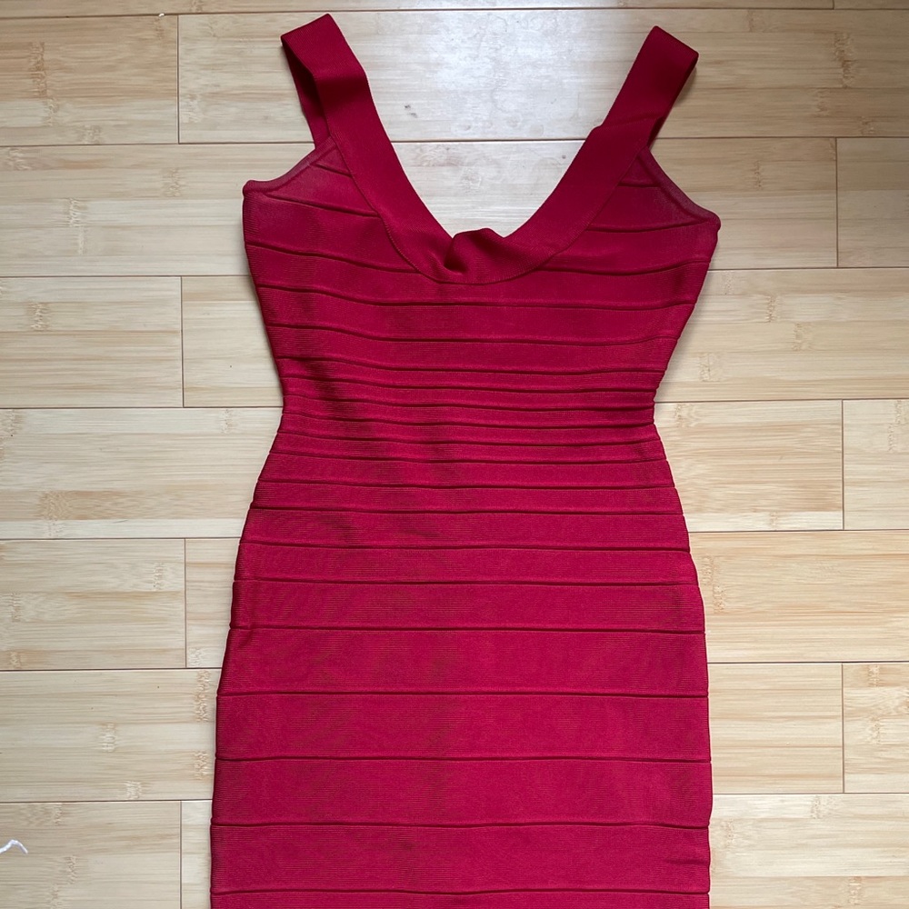 Hervé Leger Sydney Red Bandage Dress Size XS